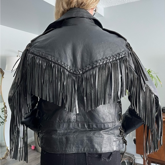 Vintage leather biker jacket - Picture 2 of 6